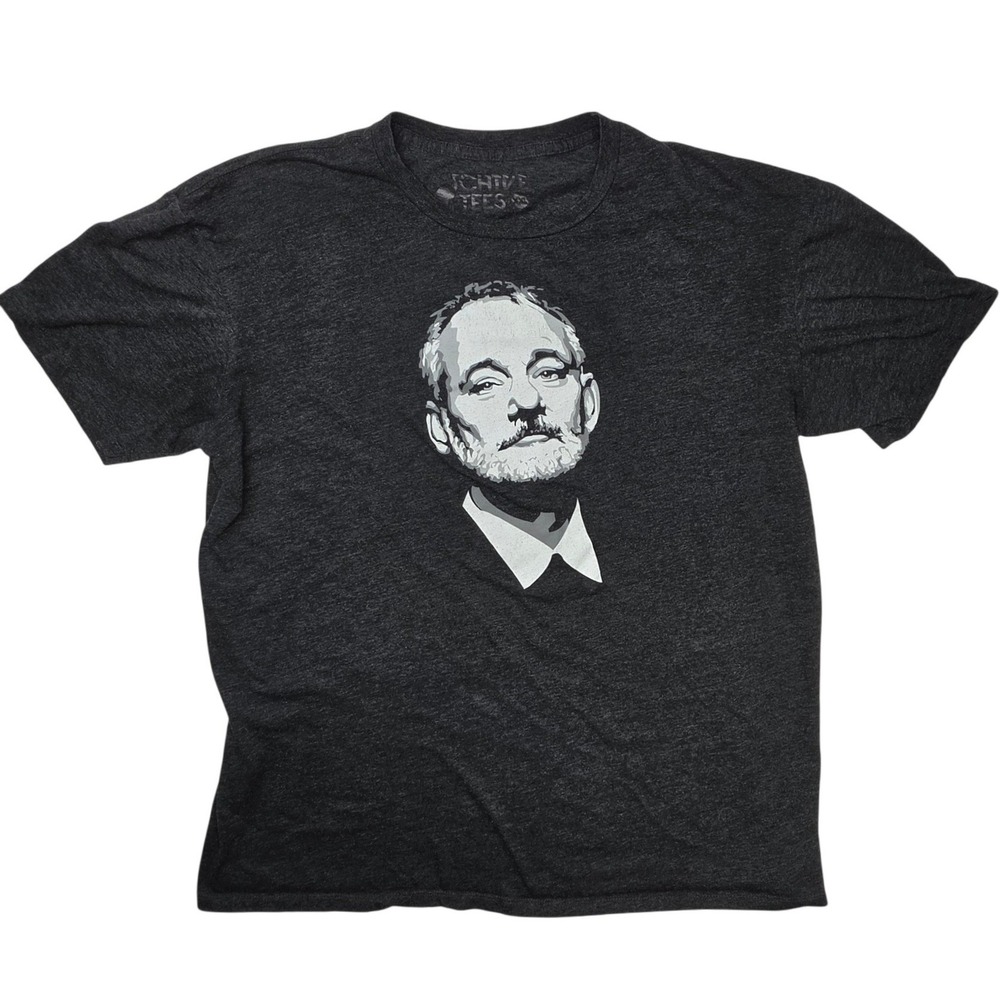 Chive Tees Bill Murray Graphic T-Shirt Mens XL Charcoal Gray Heather KCCO Tee
